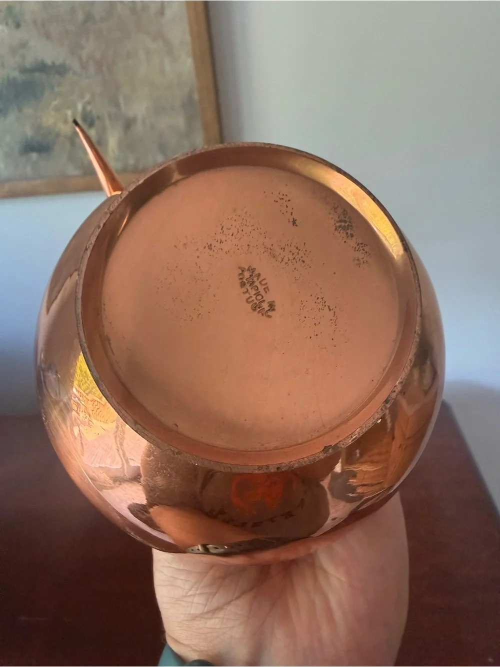 Copper-Tone Decorative Ewer Vase - Home Accents